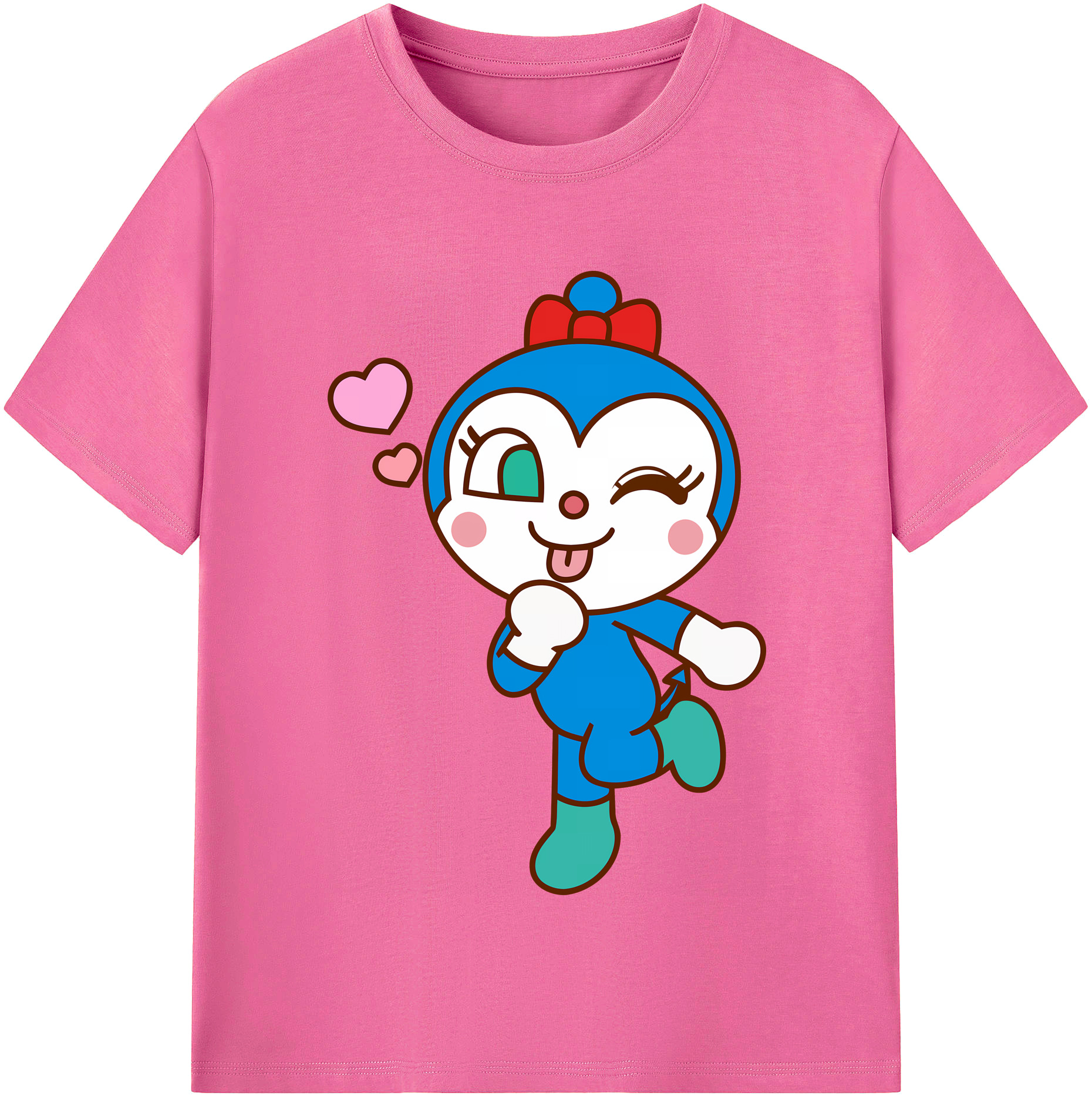 （画像用） アンパンマン Anpanman レディースカジュアルプリントTシャツ（綿100％）
